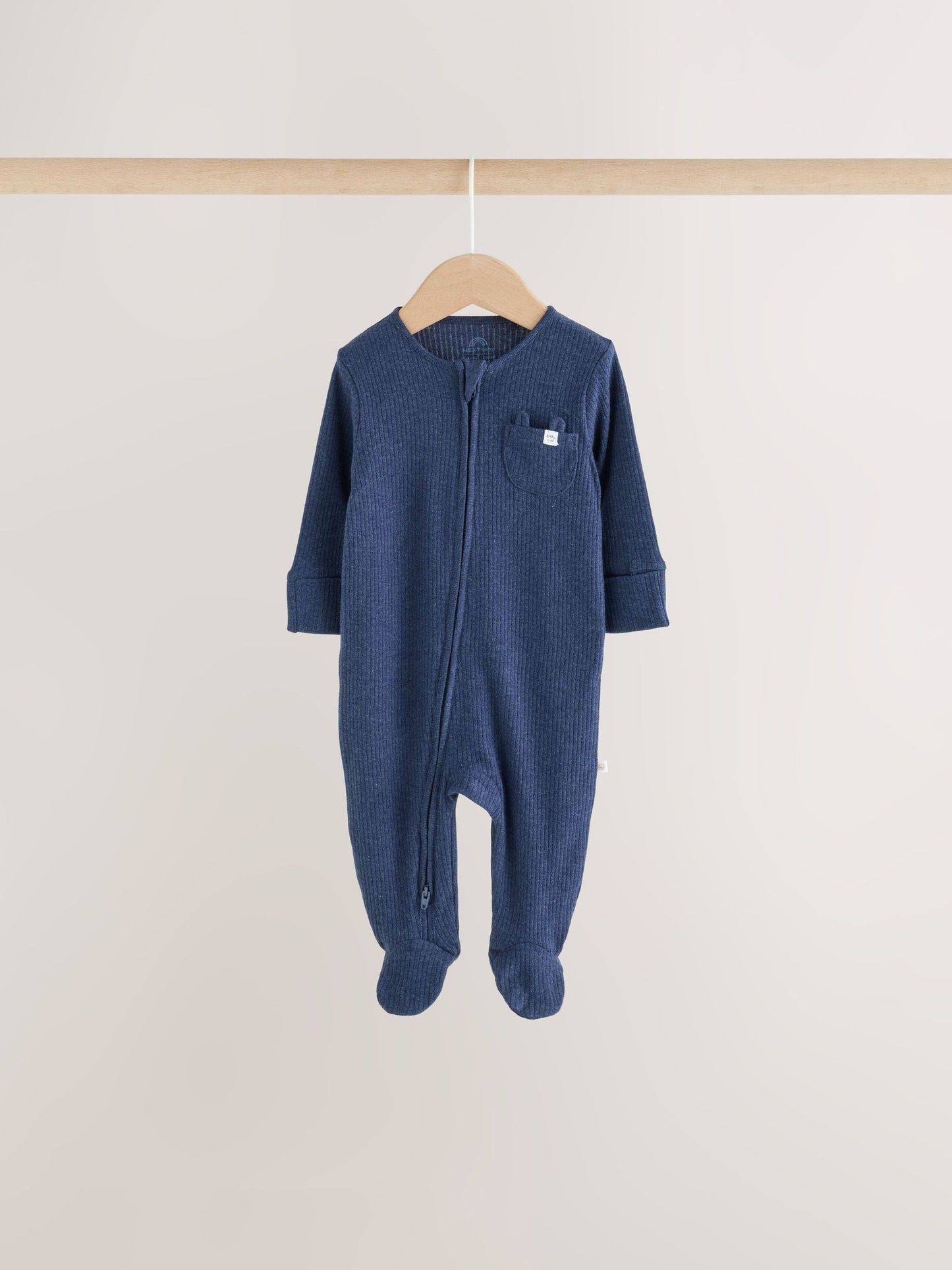 Neutral/Brown Bear Two Way Zip Baby Sleepsuits 7 Pack (0mths-2yrs) image 7