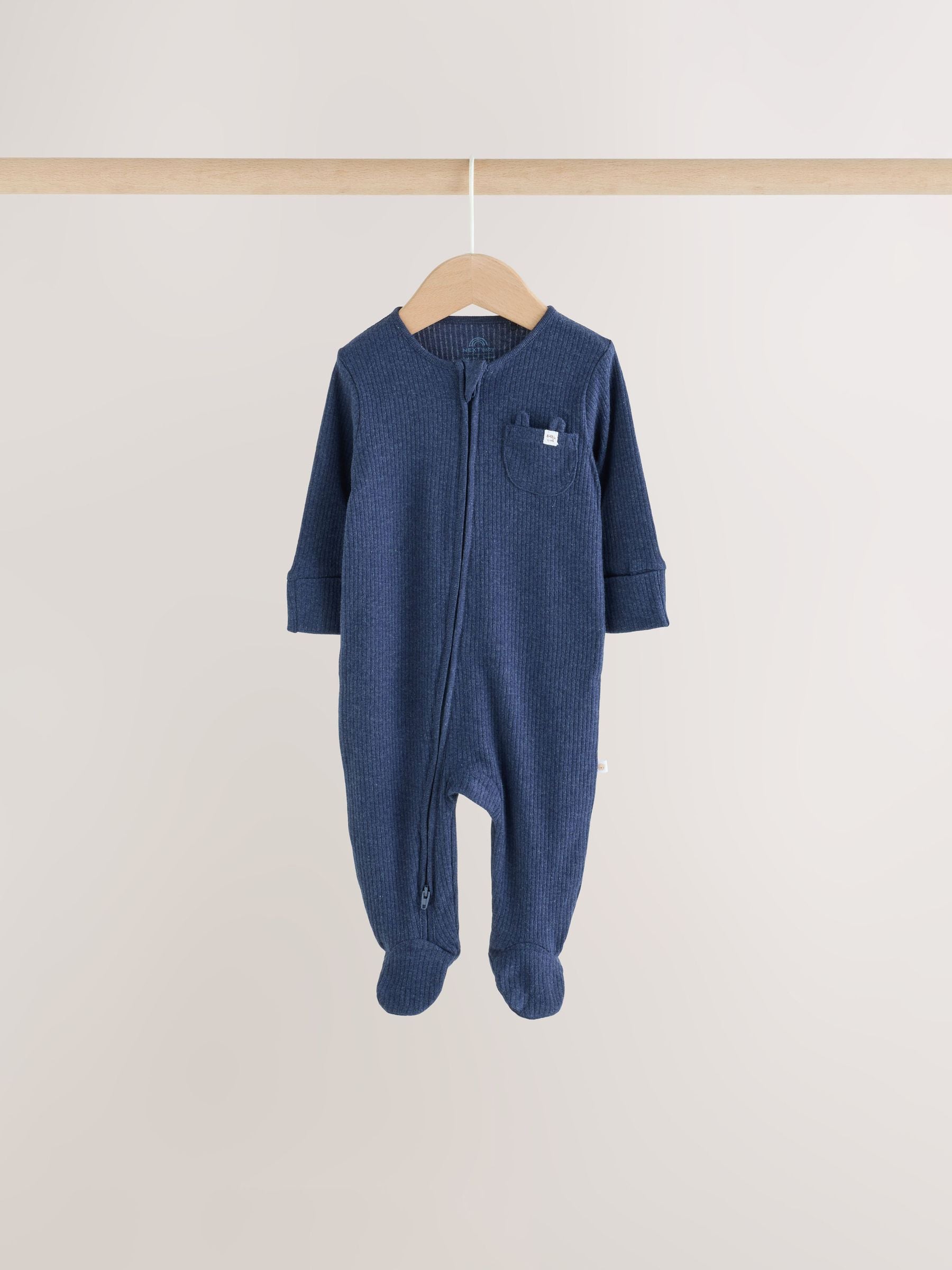 Neutral/Brown Bear Two Way Zip Baby Sleepsuits 7 Pack (0mths-2yrs) image 7