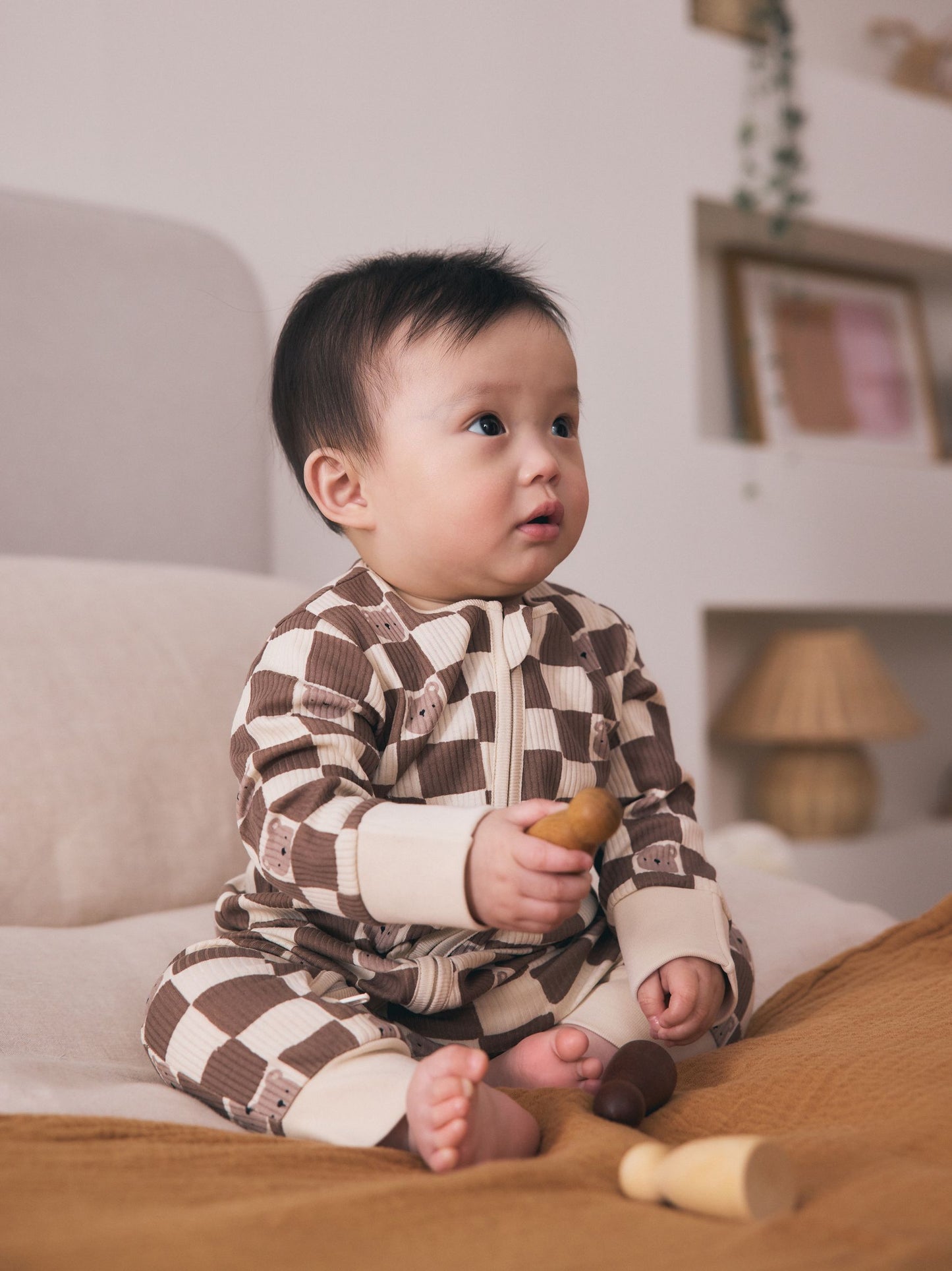 Brown Bear Two Way Zip Baby Sleepsuits 4 Pack (0mths-3yrs) image 2