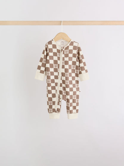 Brown Bear Two Way Zip Baby Sleepsuits 4 Pack (0mths-3yrs) image 6