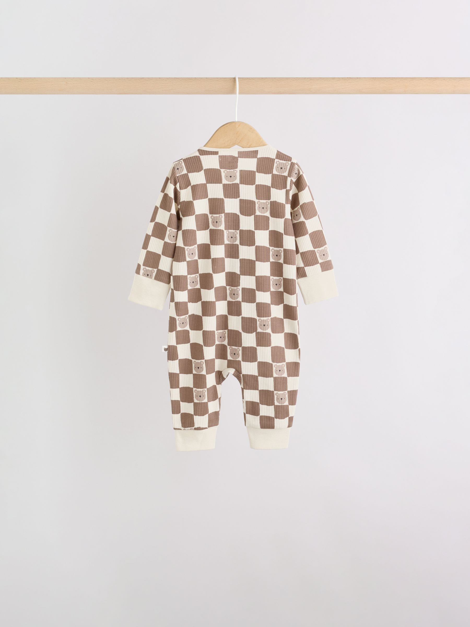 Brown Bear Two Way Zip Baby Sleepsuits 4 Pack (0mths-3yrs) image 7