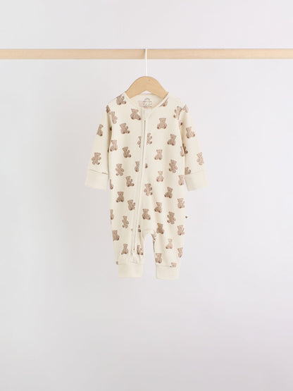 Brown Bear Two Way Zip Baby Sleepsuits 4 Pack (0mths-3yrs) image 9