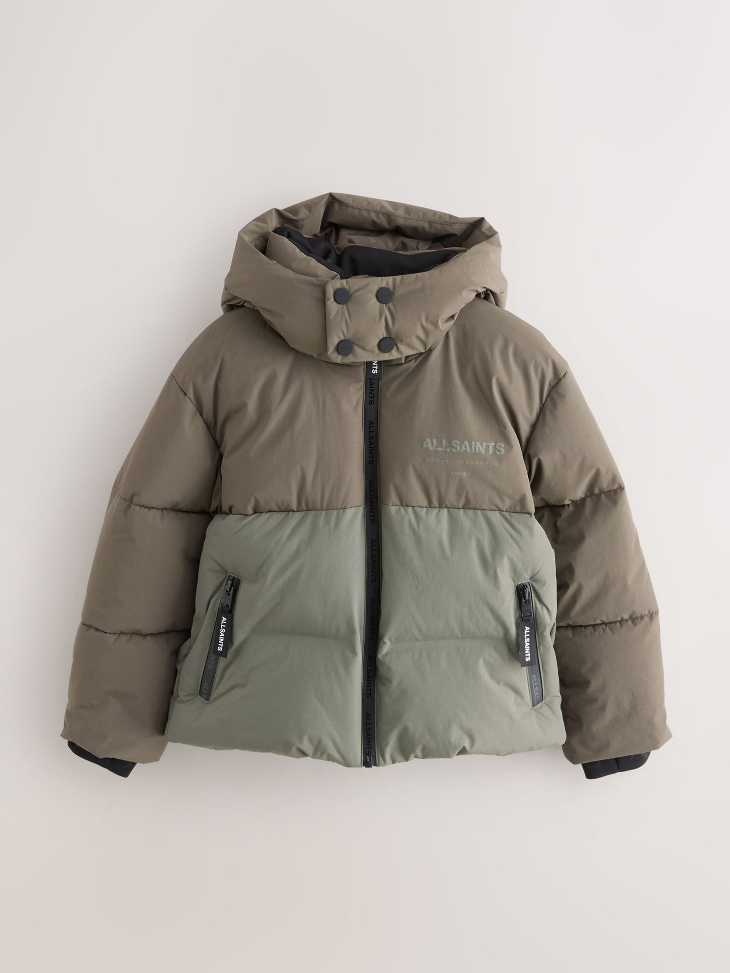 Dsiney Kidz - smALLSAINTS Khaki Green Underground Short Padded Coat image 12