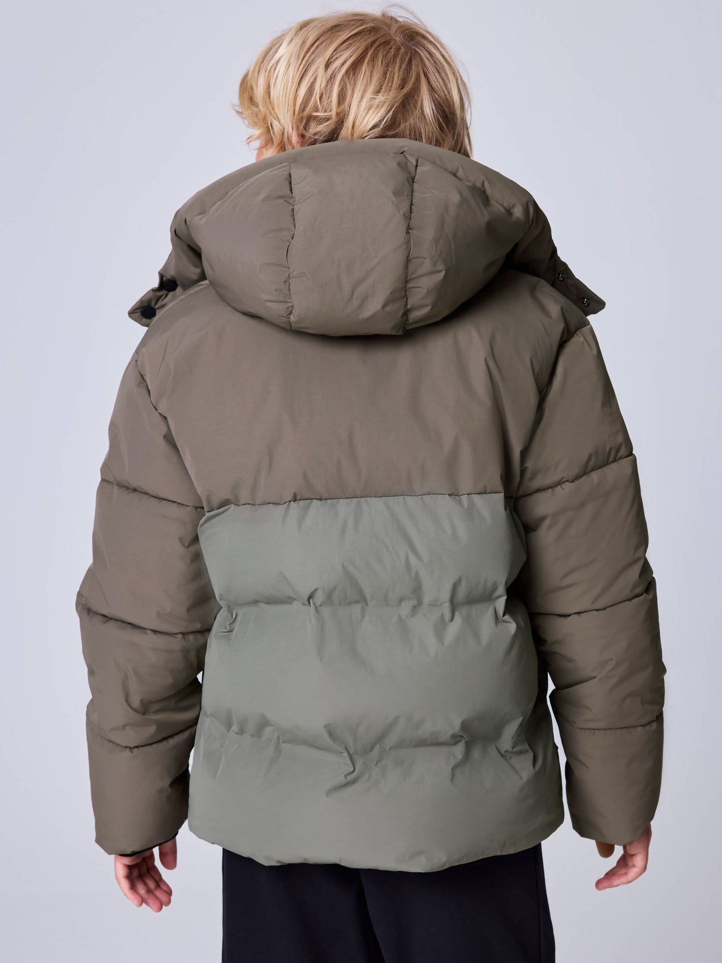 Dsiney Kidz - smALLSAINTS Khaki Green Underground Short Padded Coat image 3