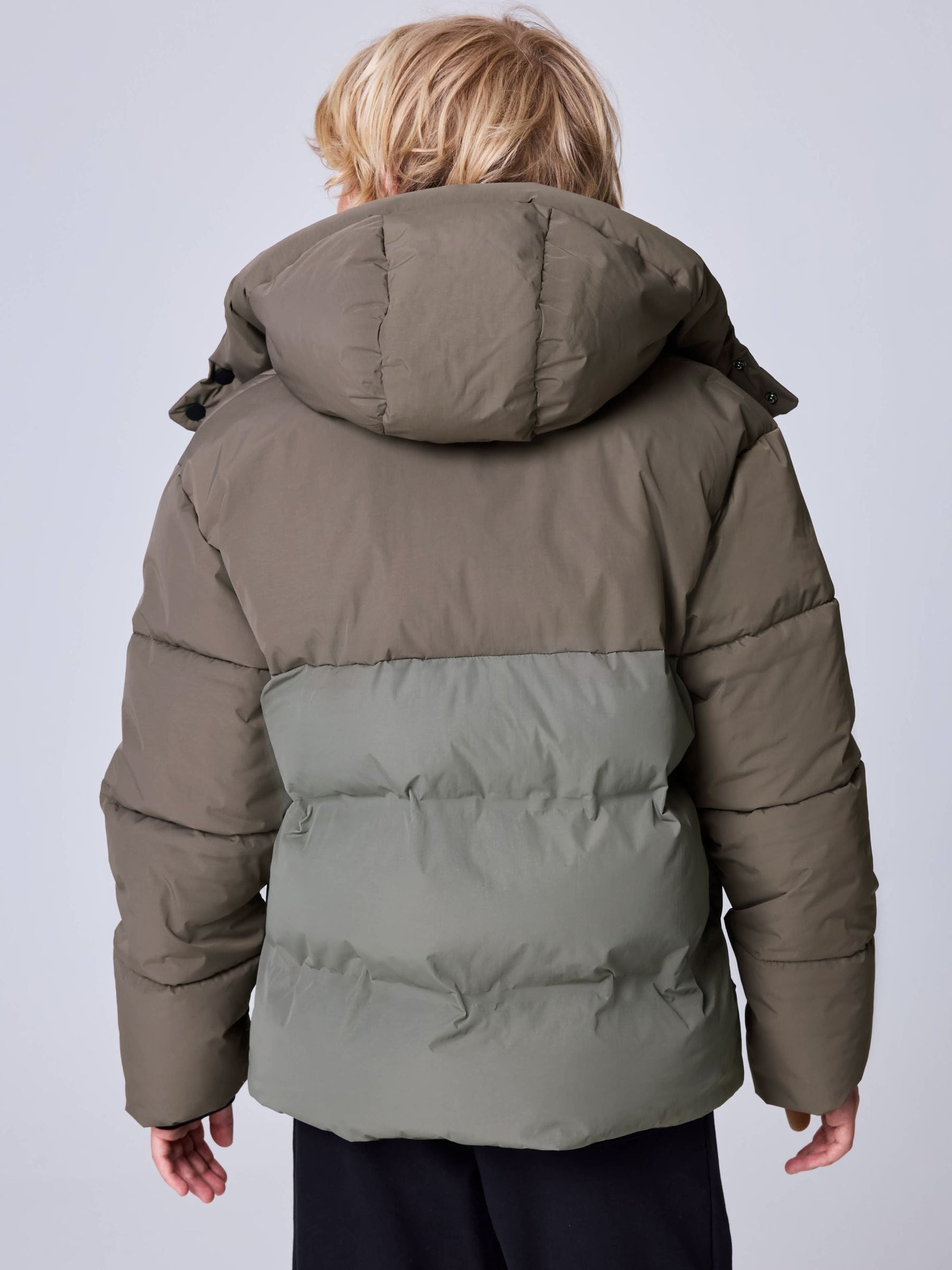 Dsiney Kidz - smALLSAINTS Khaki Green Underground Short Padded Coat image 3