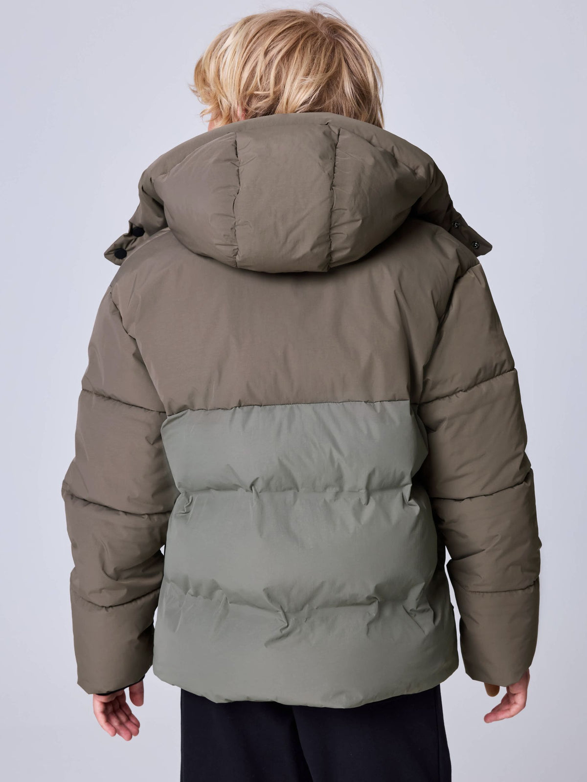 Dsiney Kidz - smALLSAINTS Khaki Green Underground Short Padded Coat image 3
