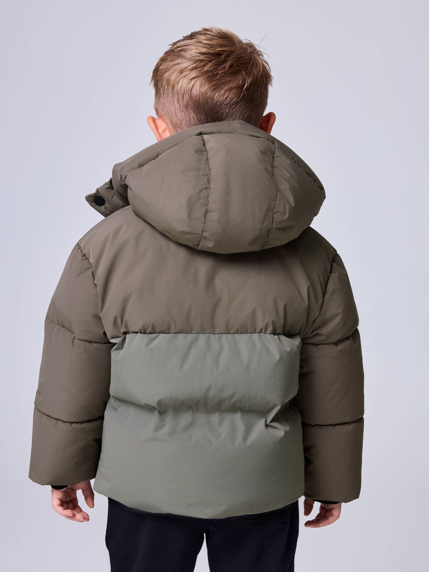 Dsiney Kidz - smALLSAINTS Khaki Green Underground Short Padded Coat image 6
