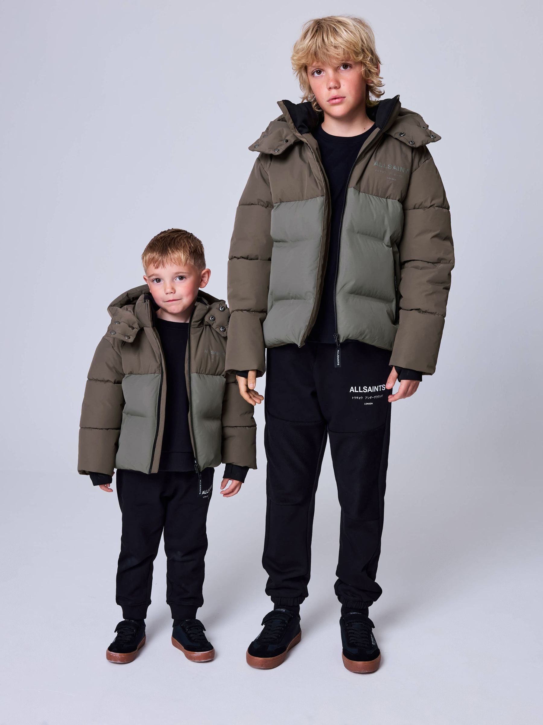 Dsiney Kidz - smALLSAINTS Khaki Green Underground Short Padded Coat image 7