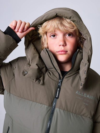 Dsiney Kidz - smALLSAINTS Khaki Green Underground Short Padded Coat image 8