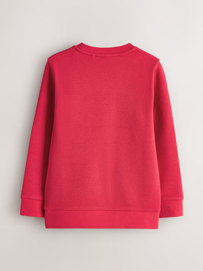 Dsiney Kidz - Clarks Red Unisex Crew Neck School 2 Pack Sweat Top image 3
