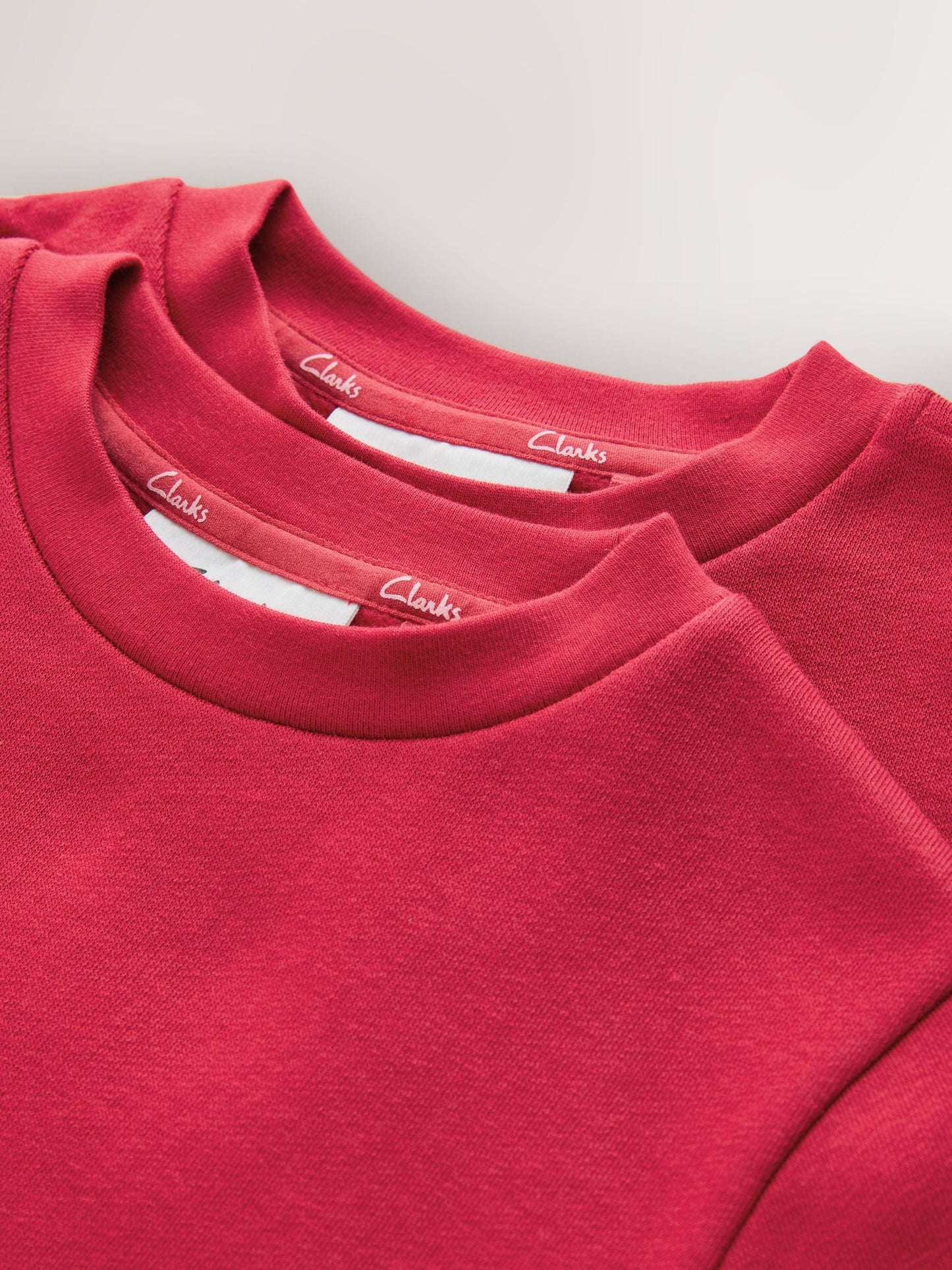 Dsiney Kidz - Clarks Red Unisex Crew Neck School 2 Pack Sweat Top image 5
