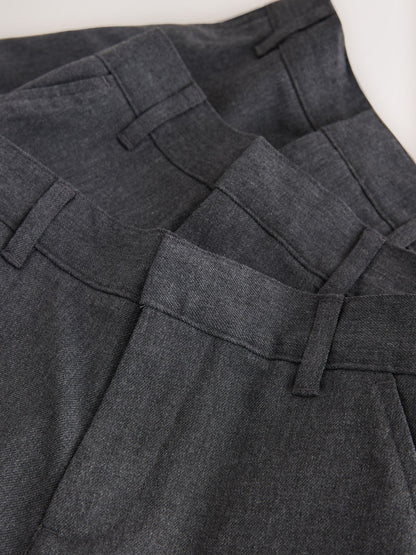 Dsiney Kidz - Clarks Grey Regular Waist Pull-On Regular School Shorts 3 Pack image 4