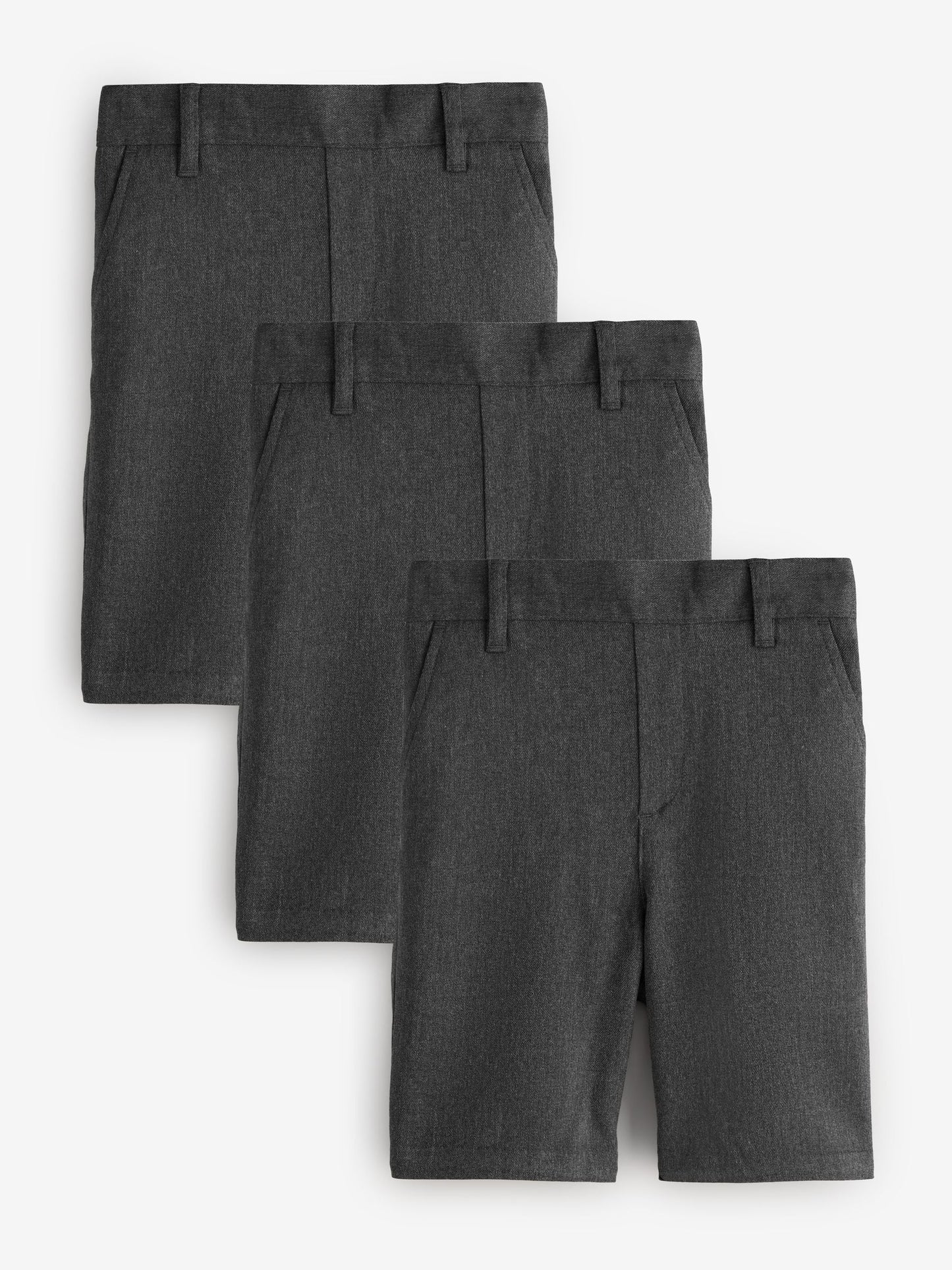 Dsiney Kidz - Clarks Grey Pull On Waist Pull-On Regular School Shorts 3 Pack image 1
