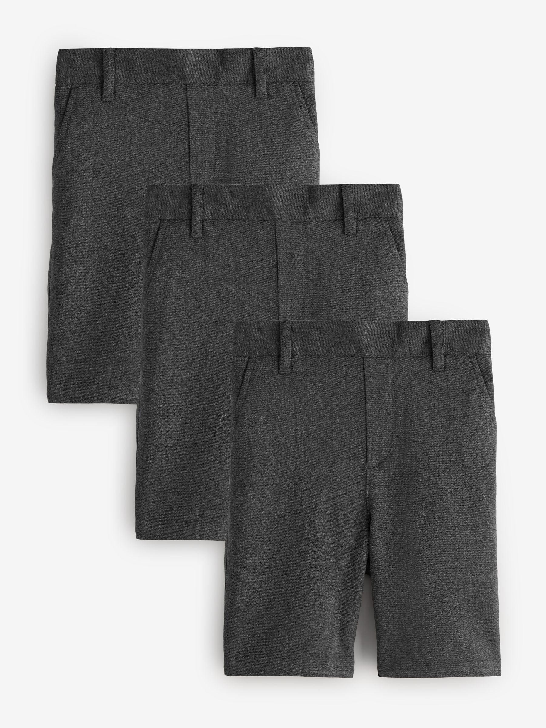 Dsiney Kidz - Clarks Grey Pull On Waist Pull-On Regular School Shorts 3 Pack image 1