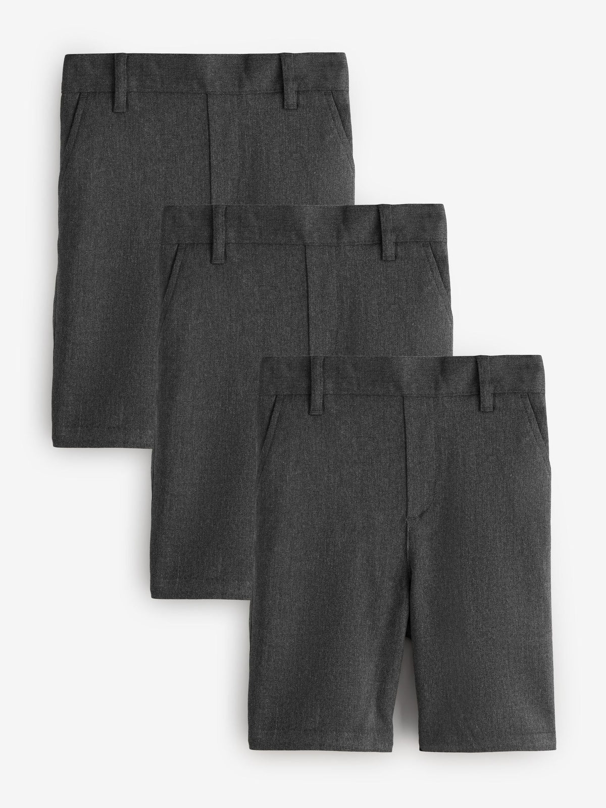 Dsiney Kidz - Clarks Grey Pull On Waist Pull-On Regular School Shorts 3 Pack image 1