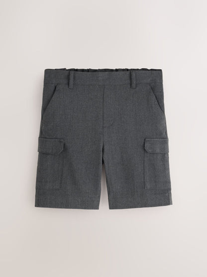 Dsiney Kidz - Clarks Grey Cargo Pull-On Regular School Shorts 2 Pack image 2