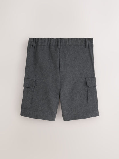 Dsiney Kidz - Clarks Grey Cargo Pull-On Regular School Shorts 2 Pack image 3