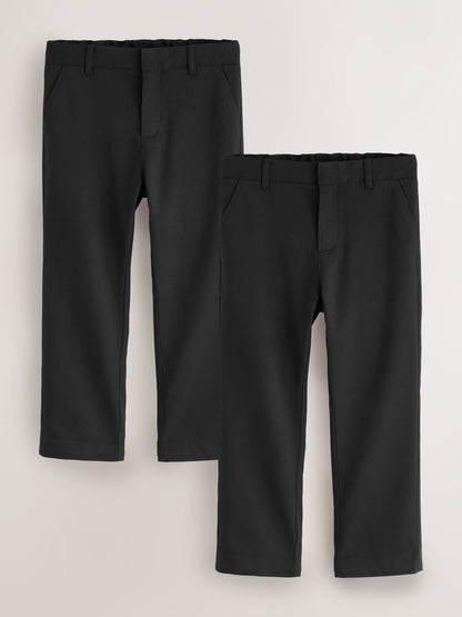 Dsiney Kidz - Clarks Black Plus Waist Regular Fit School 2 Pack Trousers image 1