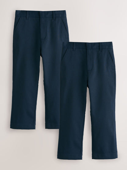 Dsiney Kidz - Clarks Navy Plus Waist Regular Fit School 2 Pack Trousers image 1