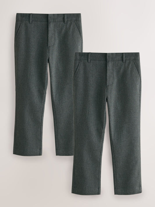 Dsiney Kidz - Clarks Grey Plus Waist Regular Fit School 2 Pack Trousers image 1