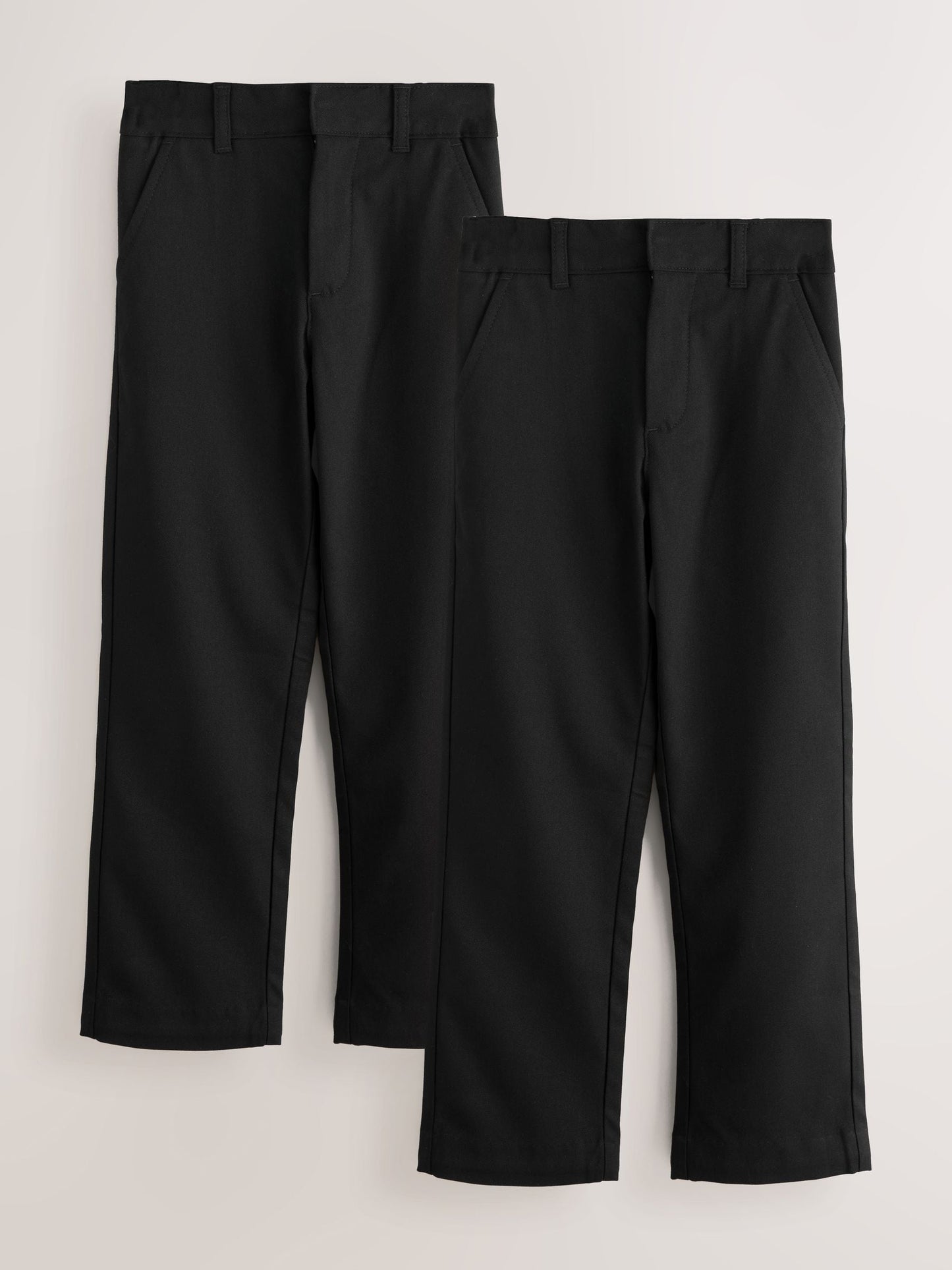 Dsiney Kidz - Clarks Black Slim Waist Regular Length Fastening School 2 Pack Trousers image 1