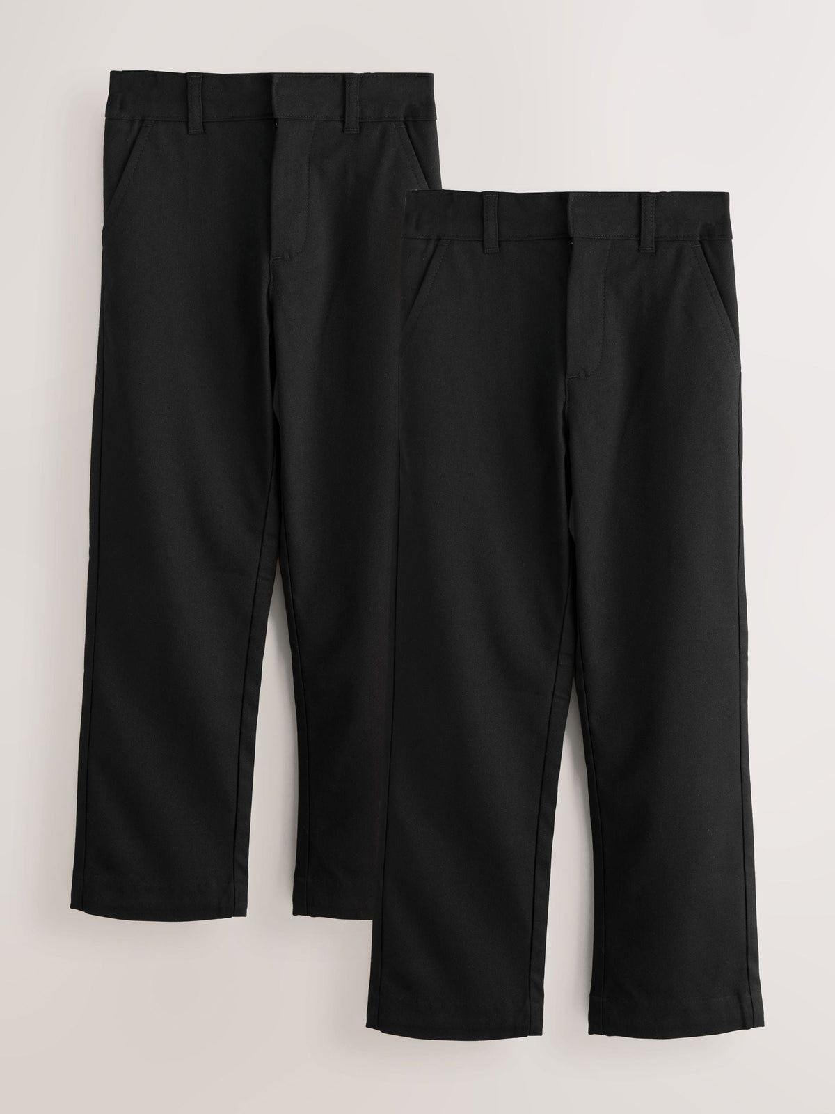 Dsiney Kidz - Clarks Black Slim Waist Regular Length Fastening School 2 Pack Trousers image 1