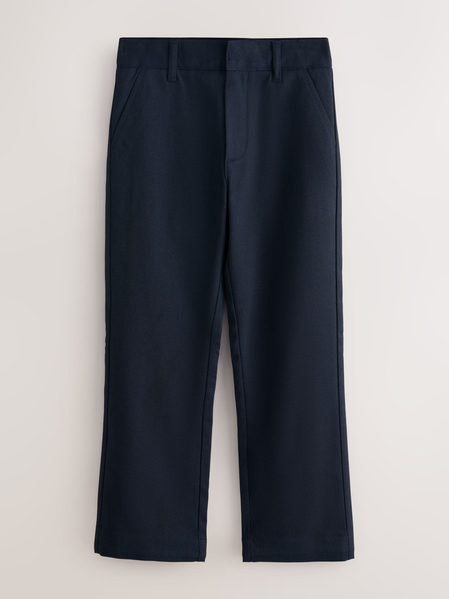 Dsiney Kidz - Clarks Navy Slim Waist Regular Length Fastening School 2 Pack Trousers image 2