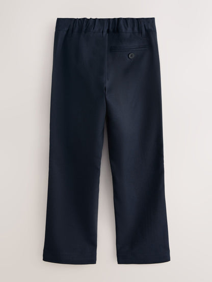 Dsiney Kidz - Clarks Navy Slim Waist Regular Length Fastening School 2 Pack Trousers image 4