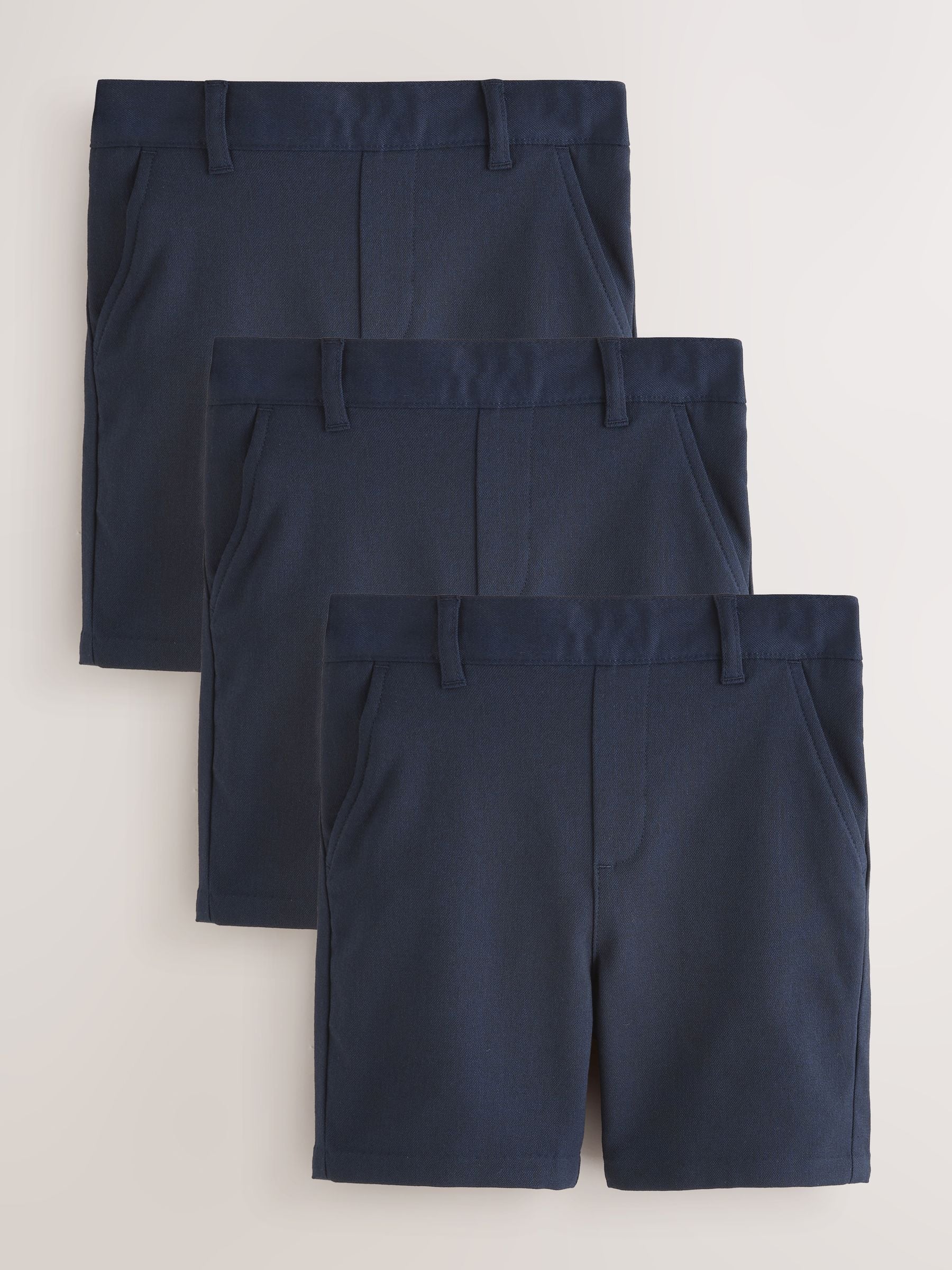 Dsiney Kidz - Clarks Navy Pull On Waist Pull-On Regular School Shorts 3 Pack image 1