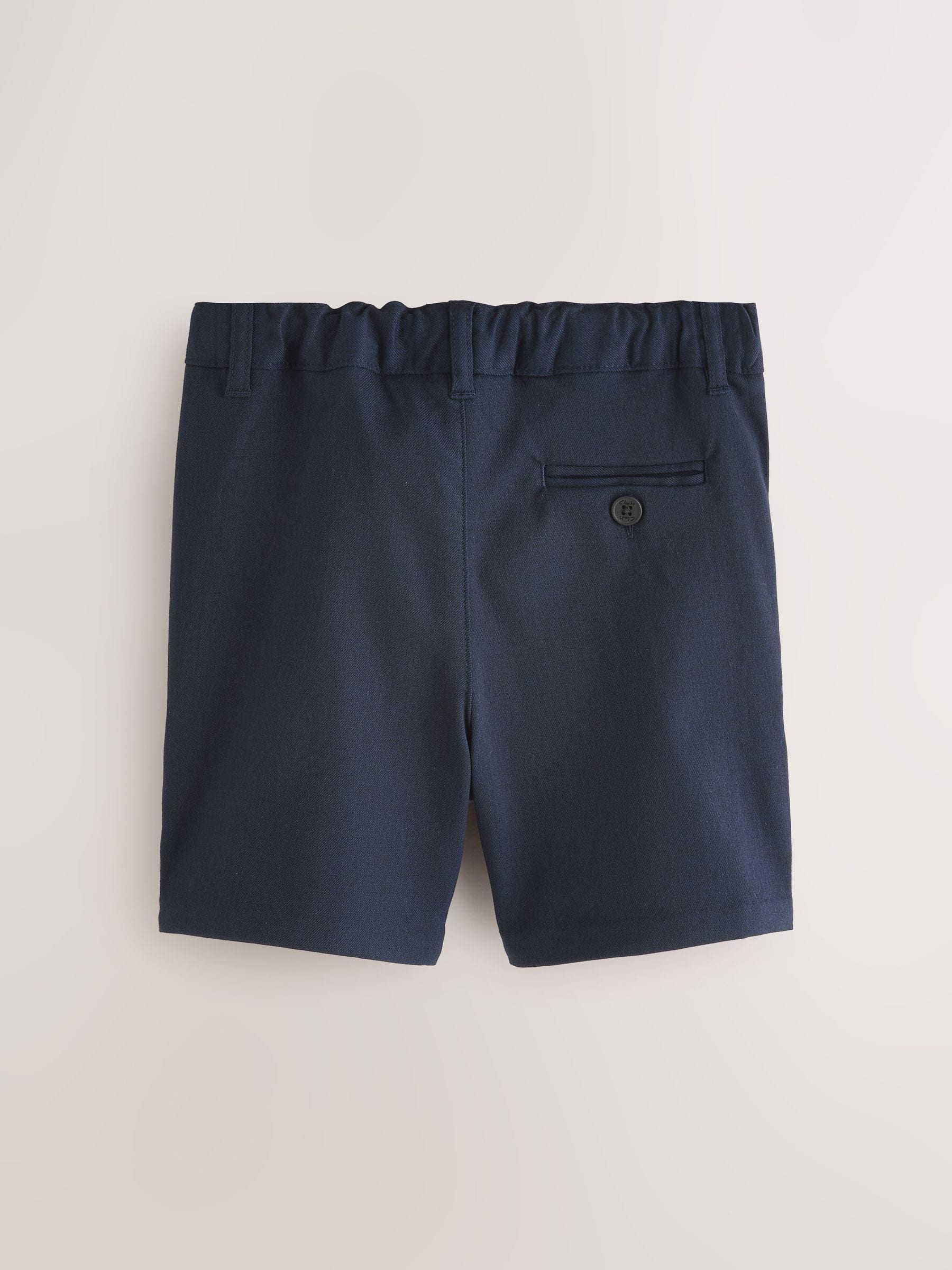 Dsiney Kidz - Clarks Navy Pull On Waist Pull-On Regular School Shorts 3 Pack image 4