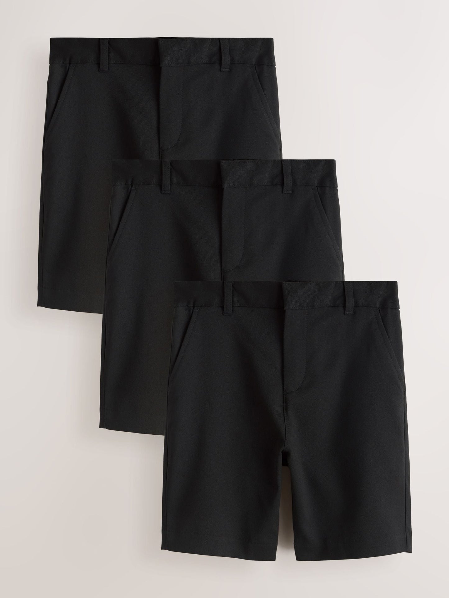 Dsiney Kidz - Clarks Black Regular Waist Pull-On Regular School Shorts 3 Pack image 1