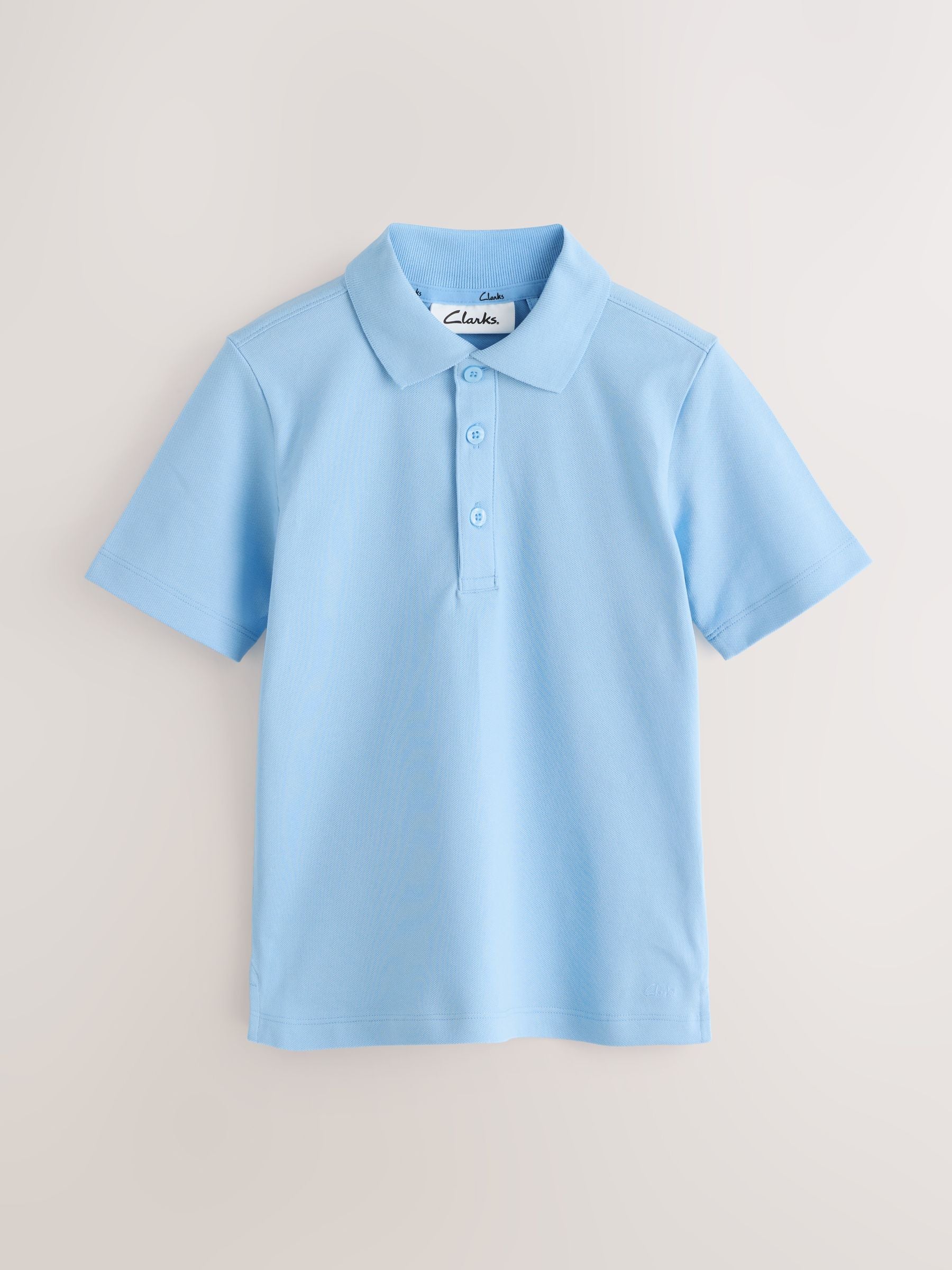 Dsiney Kidz - Clarks Blue Short Sleeve School Polo Shirts 5 Pack image 5