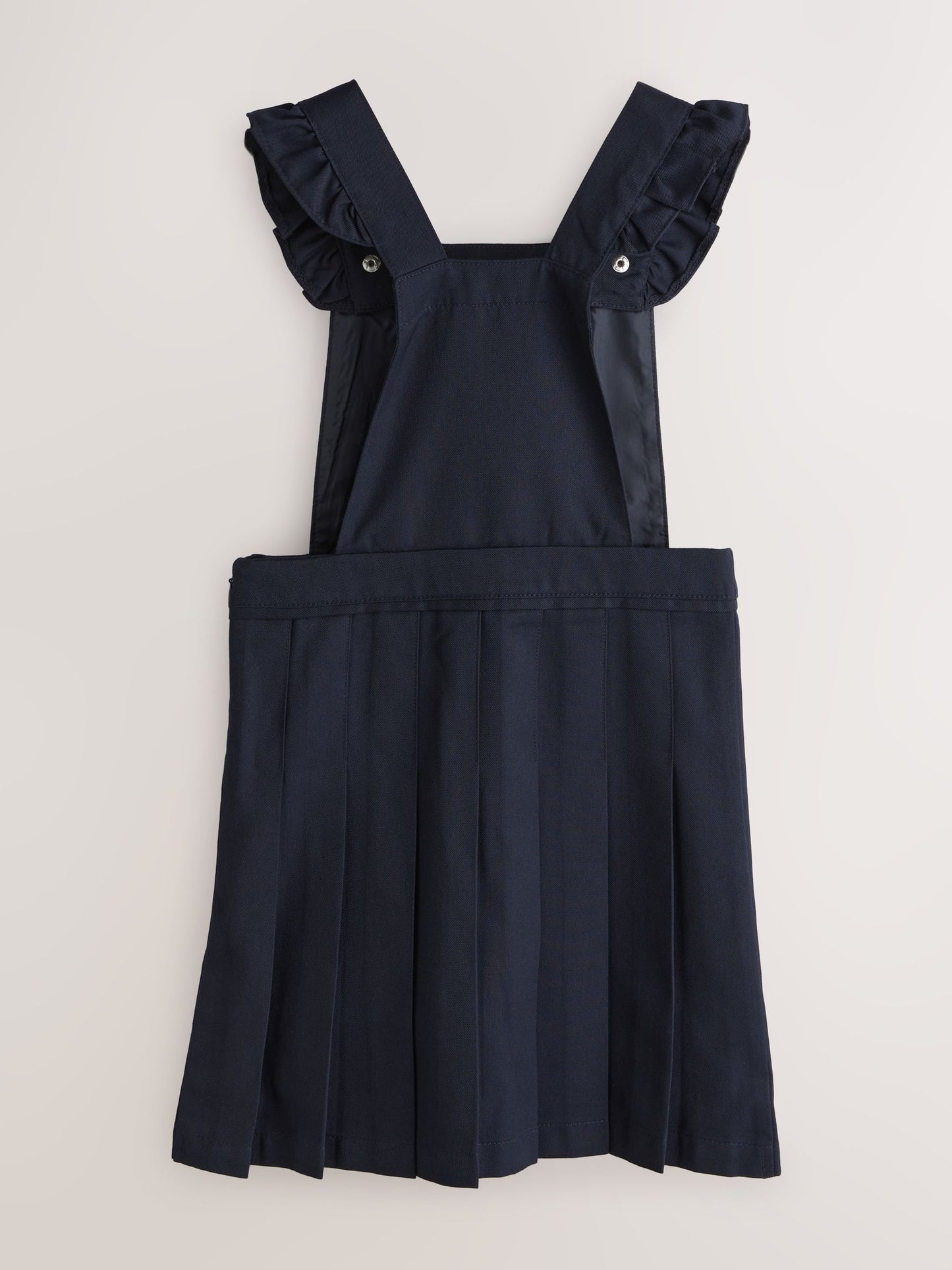 Clarks Navy Frill Shoulder Pleated School Pinafore Dress image 2