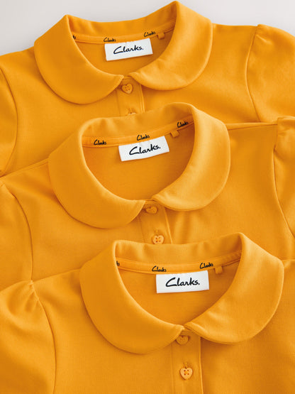 Dsiney Kidz - Clarks Yellow Short Sleeve School Polo Shirts 3 Pack image 6