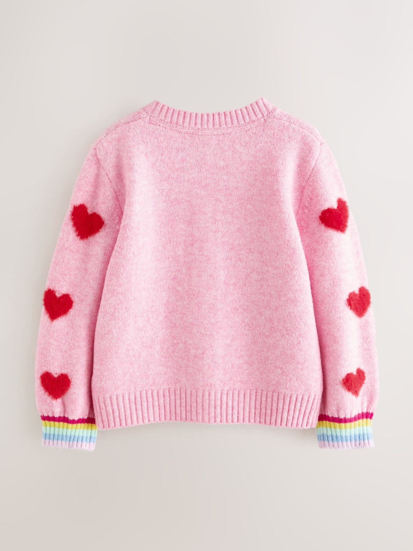 Dsiney Kidz - Little Bird by Jools Oliver Pink & Red Fluffy Heart Cardigan image 8