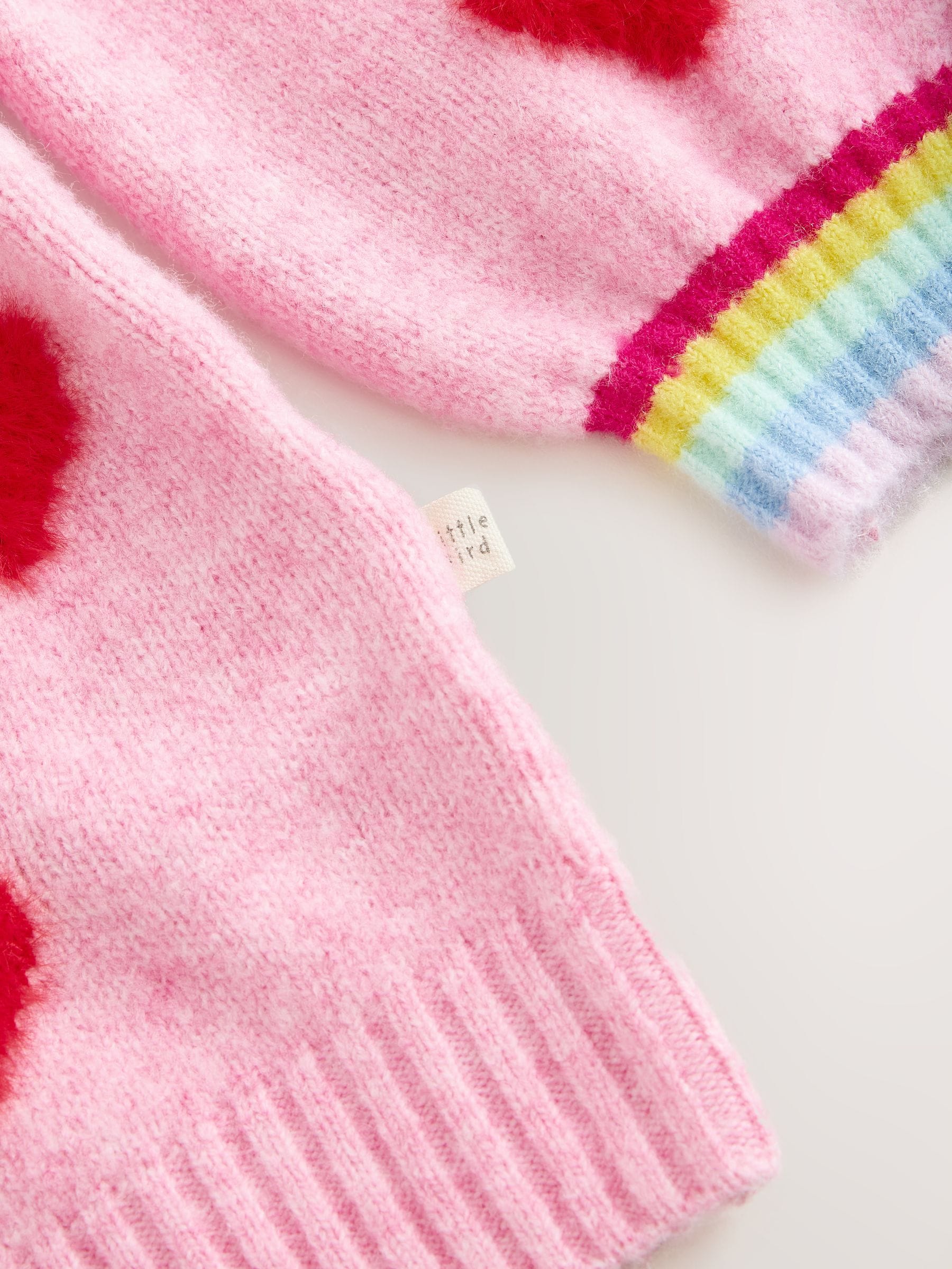 Dsiney Kidz - Little Bird by Jools Oliver Pink & Red Fluffy Heart Cardigan image 9
