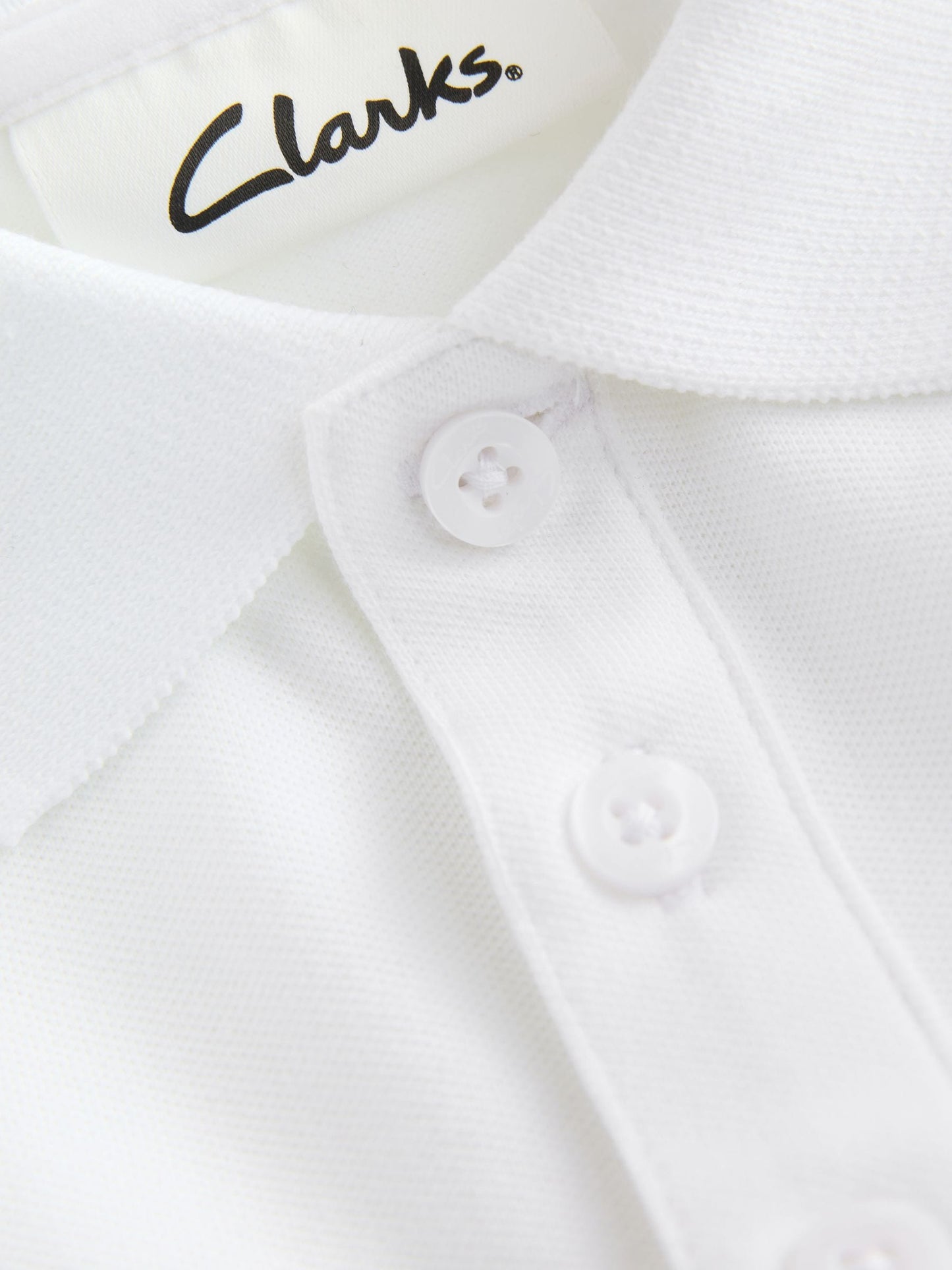 Dsiney Kidz - Clarks White Short Sleeve School Polo Shirts 5 Pack image 10