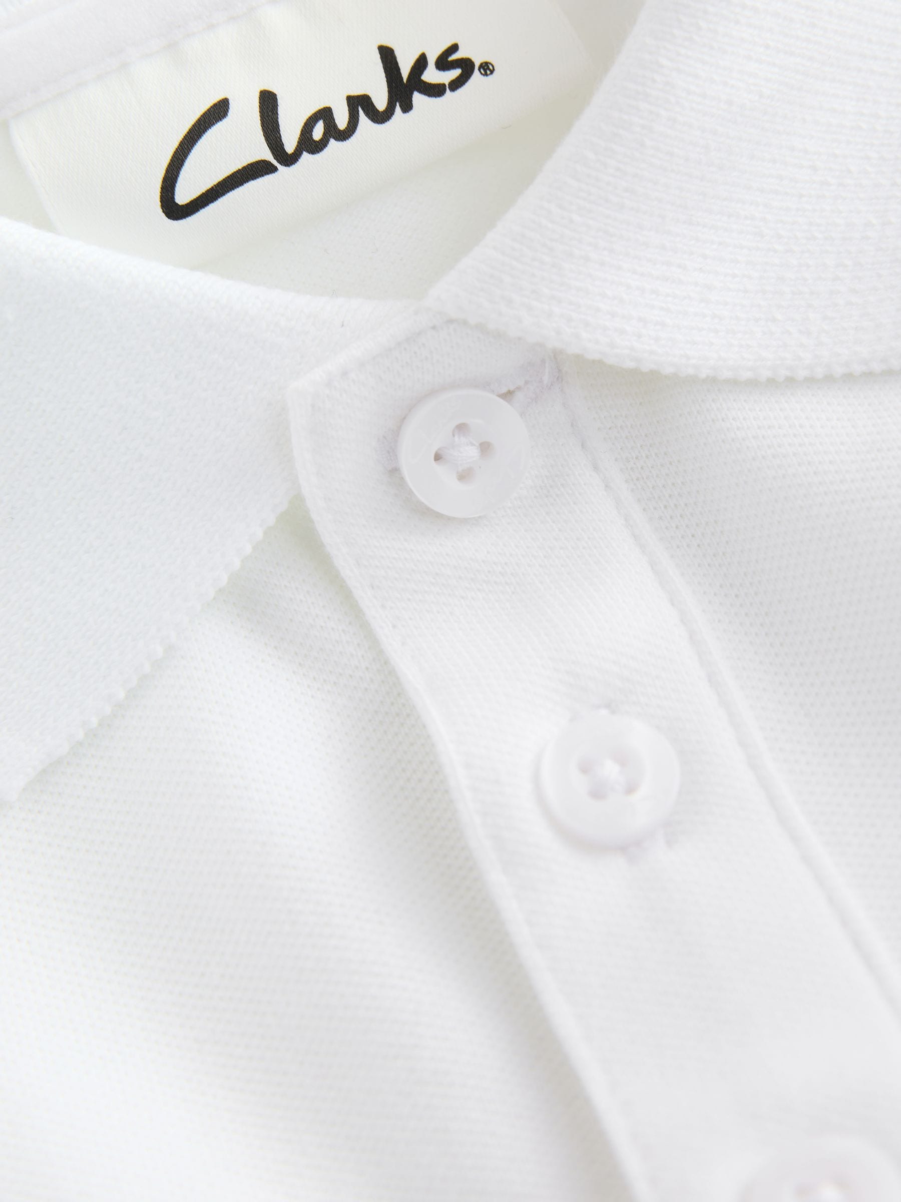 Dsiney Kidz - Clarks White Short Sleeve School Polo Shirts 5 Pack image 10