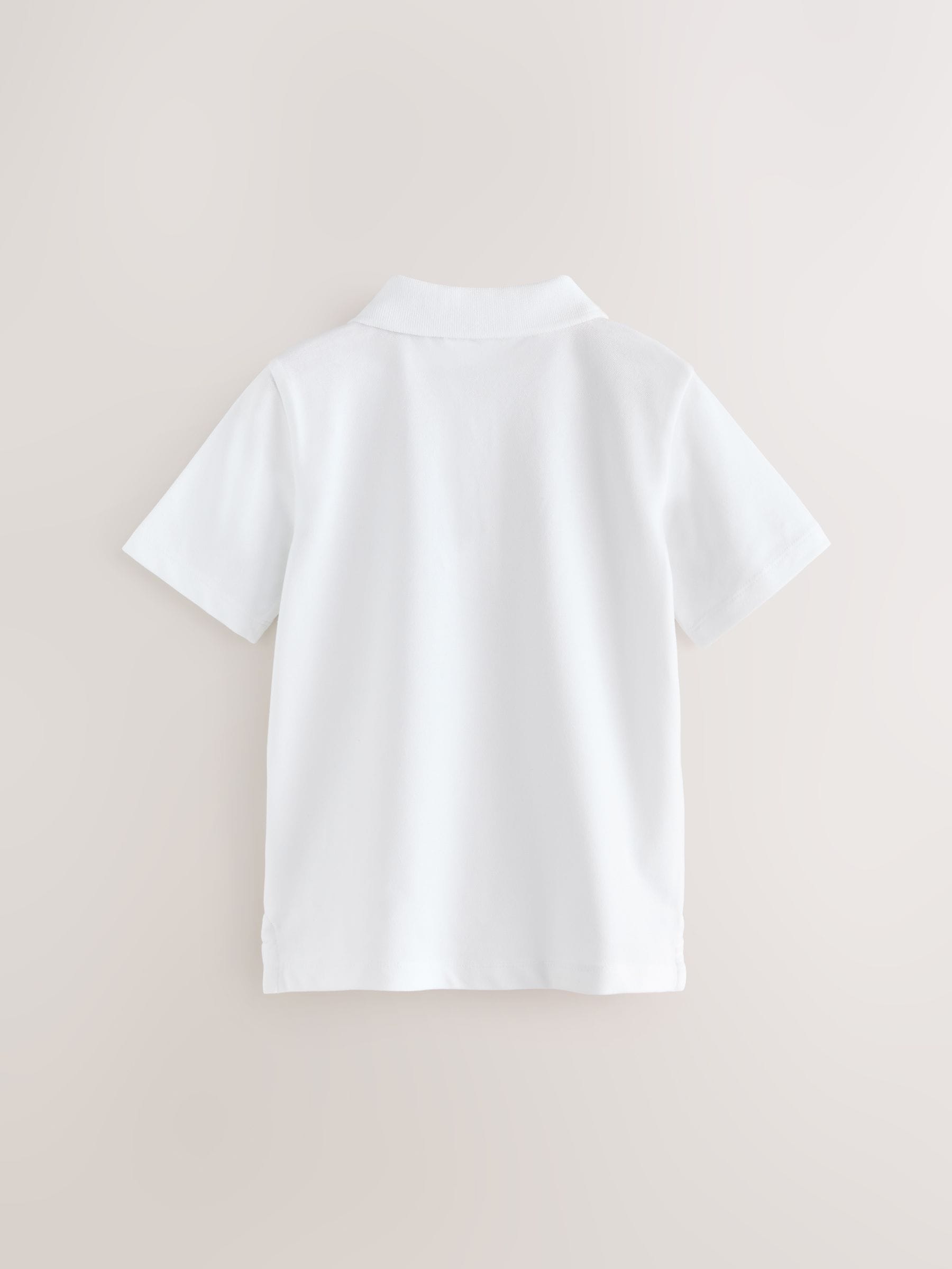 Dsiney Kidz - Clarks White Short Sleeve School Polo Shirts 5 Pack image 3