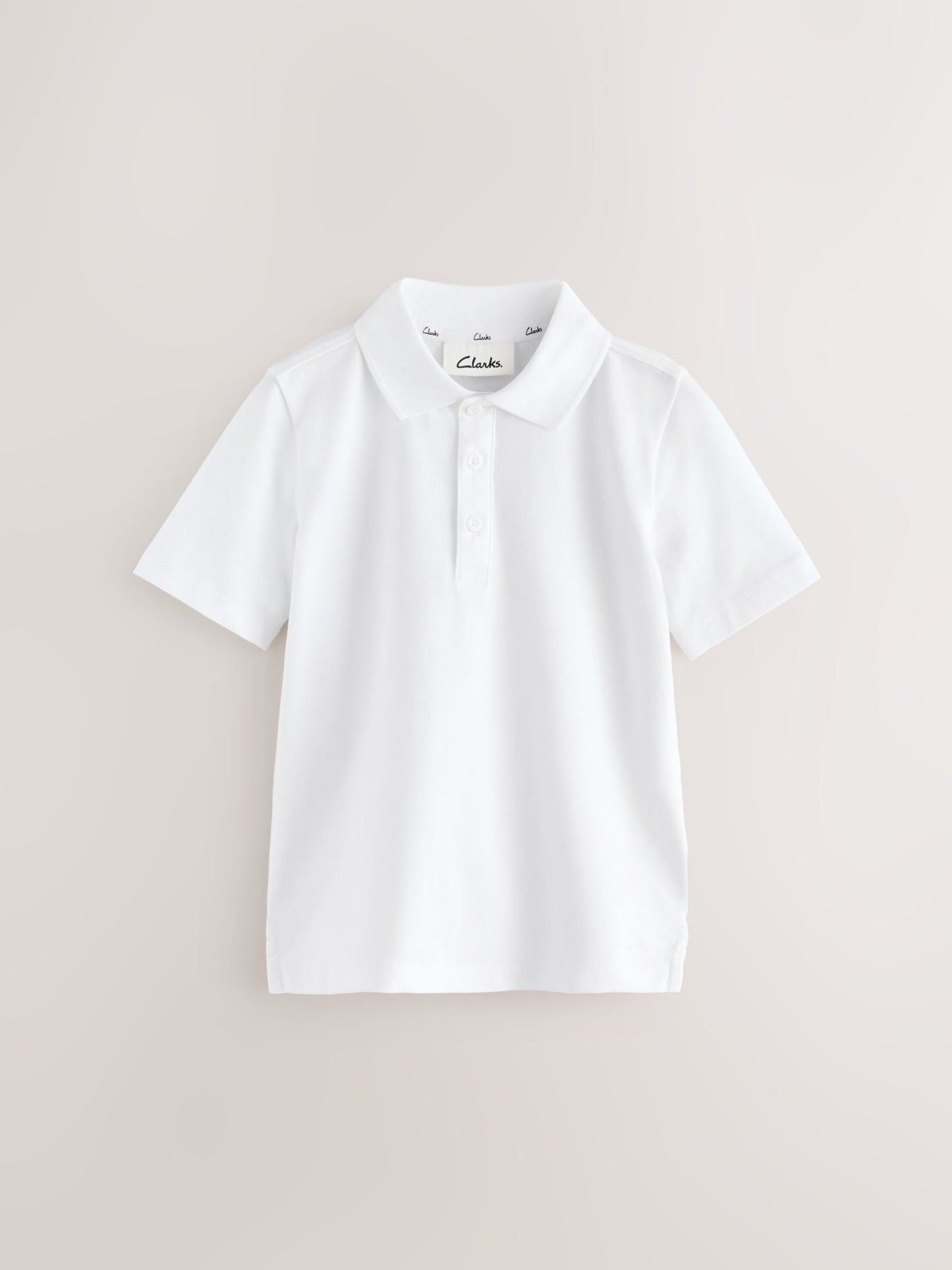 Dsiney Kidz - Clarks White Short Sleeve School Polo Shirts 5 Pack image 6