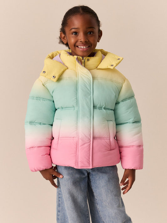 Little Bird Blue Rainbow Padded Coat - image 1