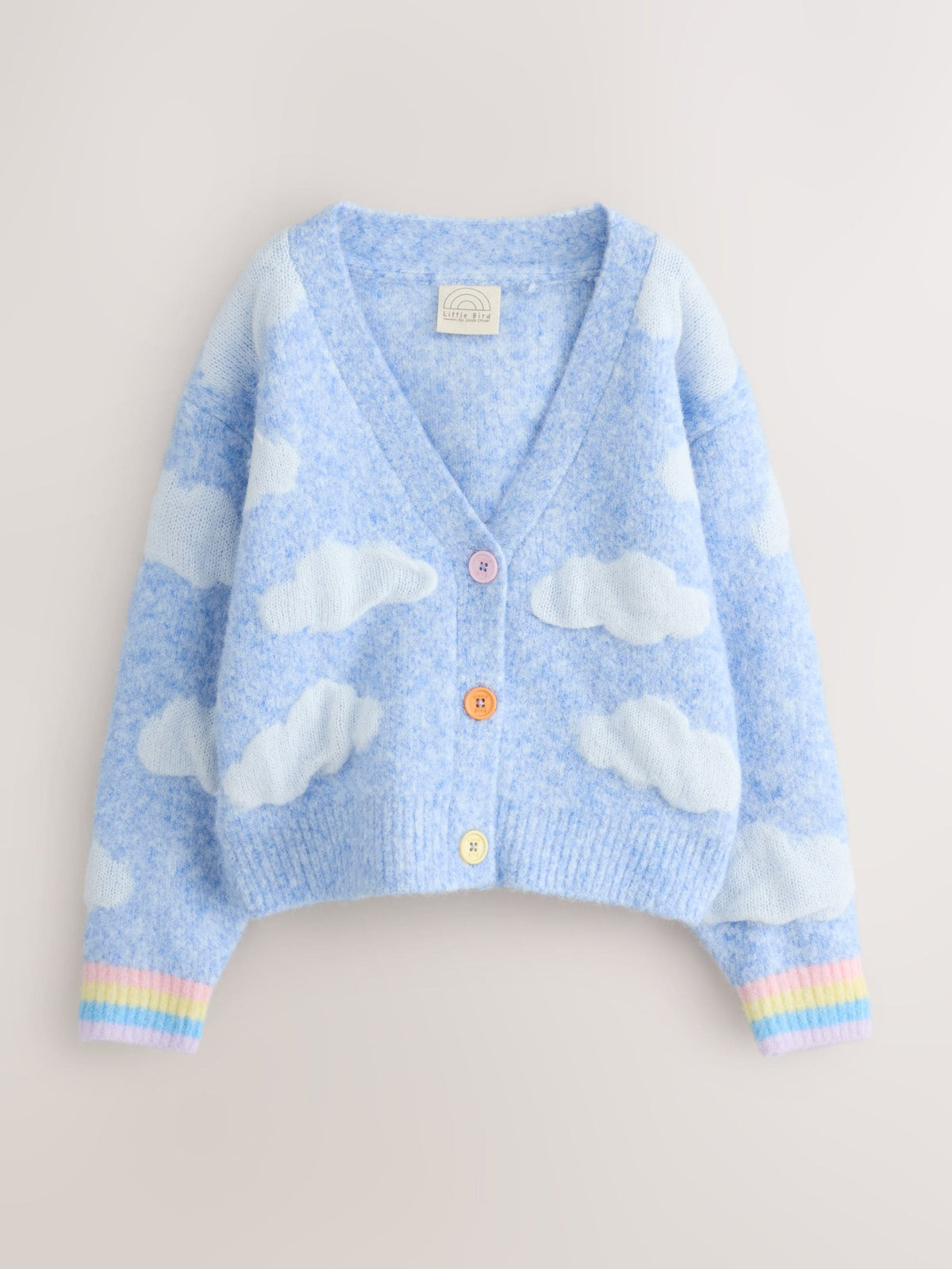 Dsiney Kidz - Little Bird by Jools Oliver Blue Bubble Cloud Button Through Knitted Cardigan image 1