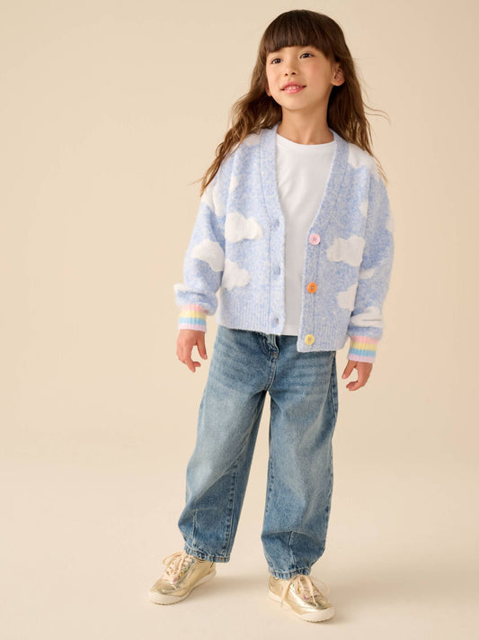 Dsiney Kidz - Little Bird by Jools Oliver Blue Bubble Cloud Button Through Knitted Cardigan image 2