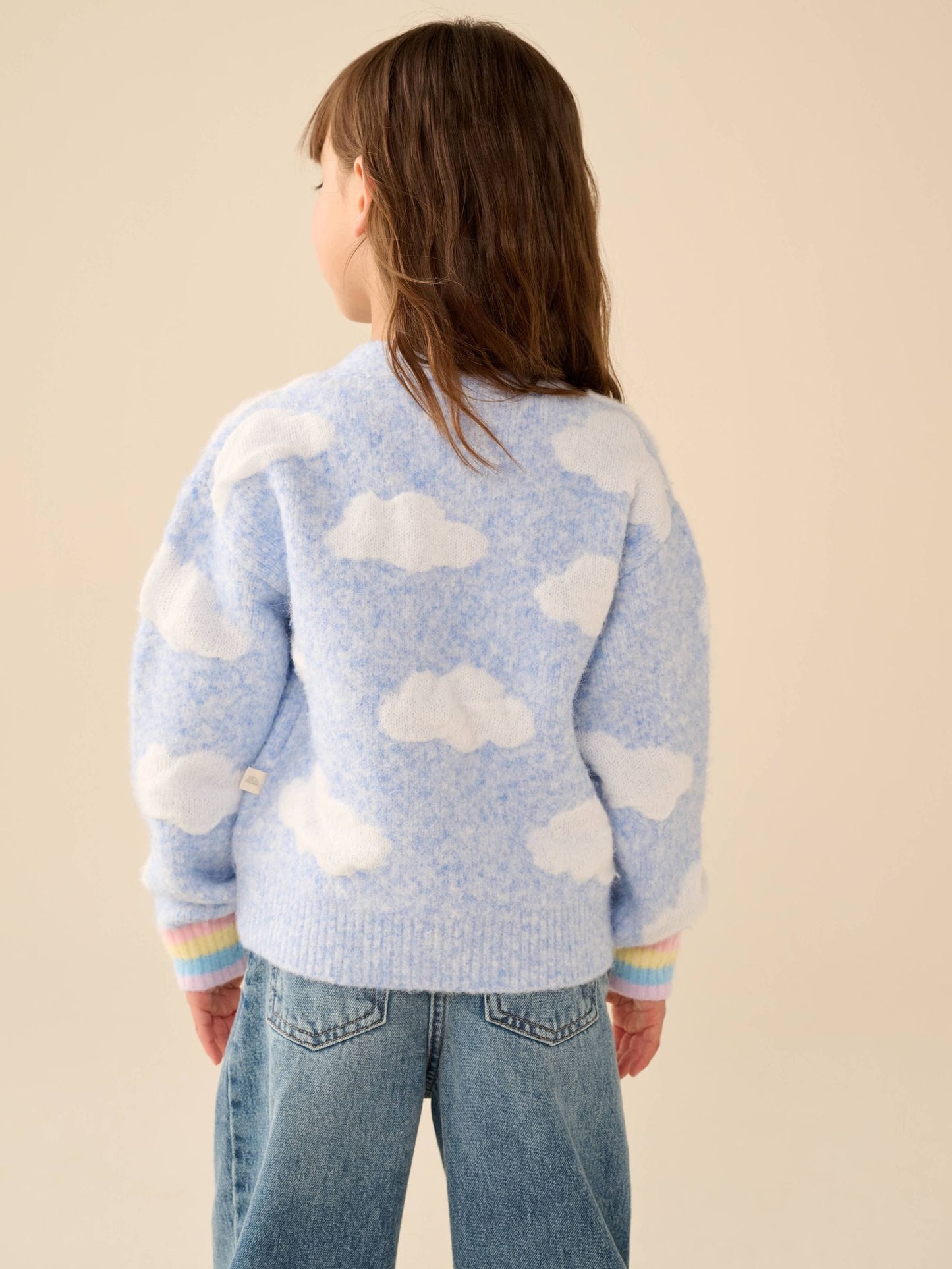 Dsiney Kidz - Little Bird by Jools Oliver Blue Bubble Cloud Button Through Knitted Cardigan image 4