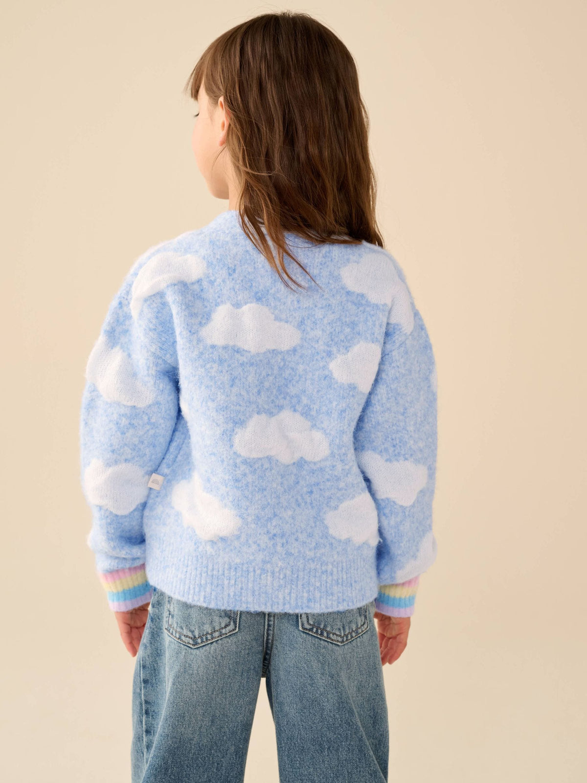 Dsiney Kidz - Little Bird by Jools Oliver Blue Bubble Cloud Button Through Knitted Cardigan image 5