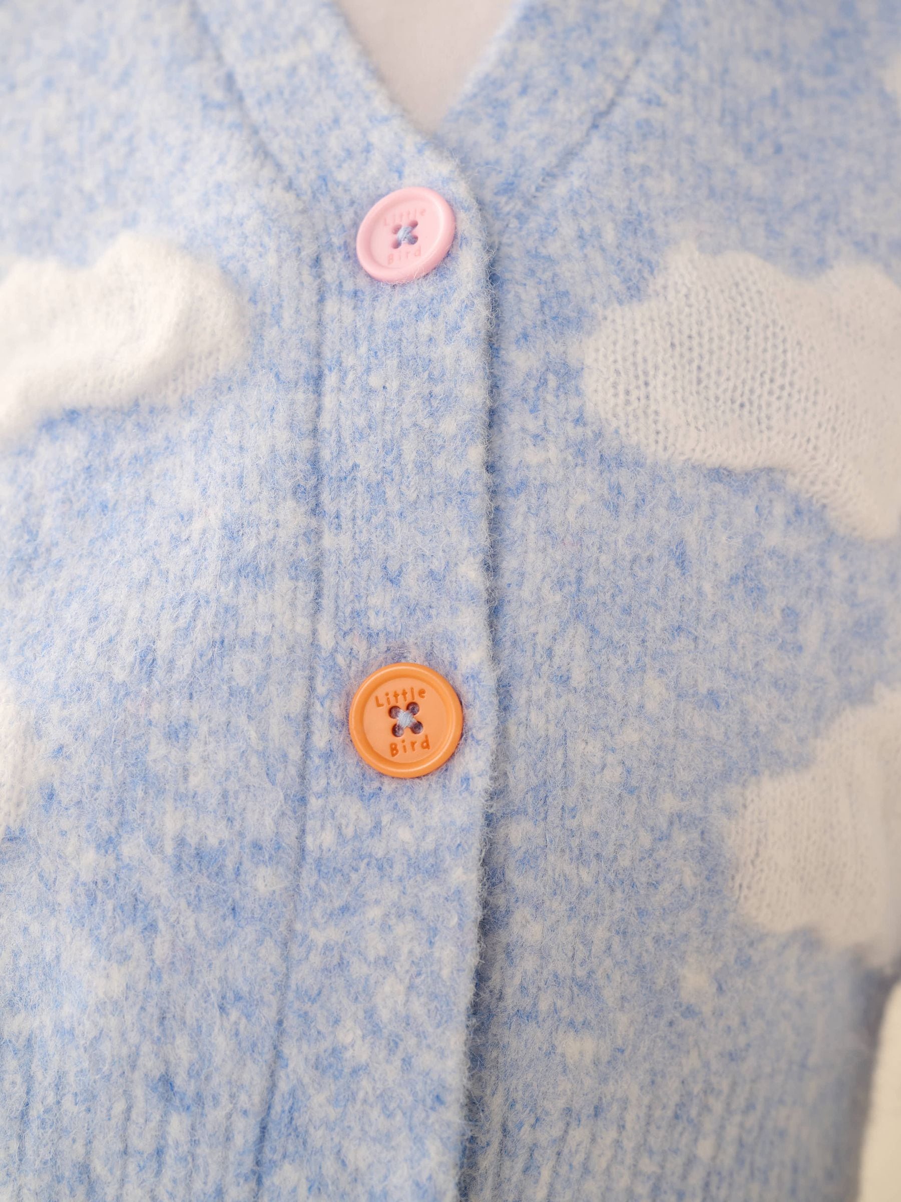 Dsiney Kidz - Little Bird by Jools Oliver Blue Bubble Cloud Button Through Knitted Cardigan image 7