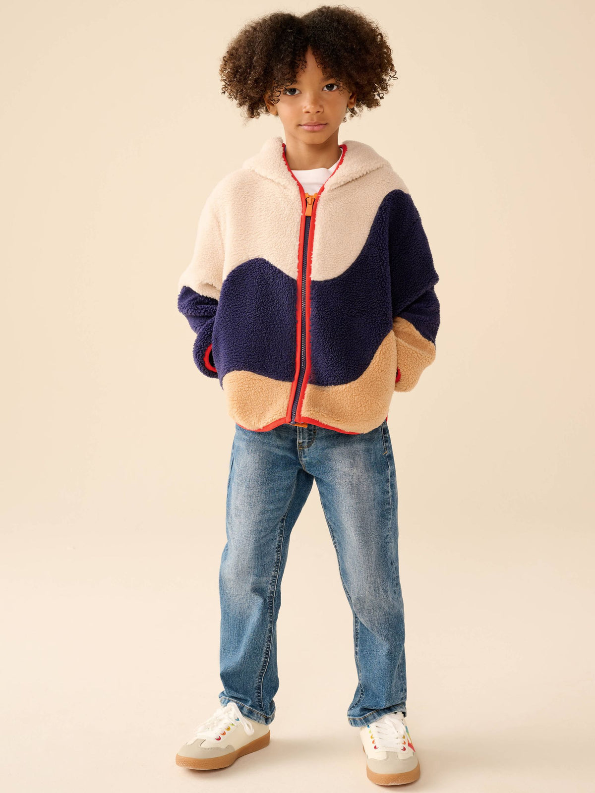 Dsiney Kidz - Little Bird by Jools Oliver Colour Block Wave Borg Fleece image 3
