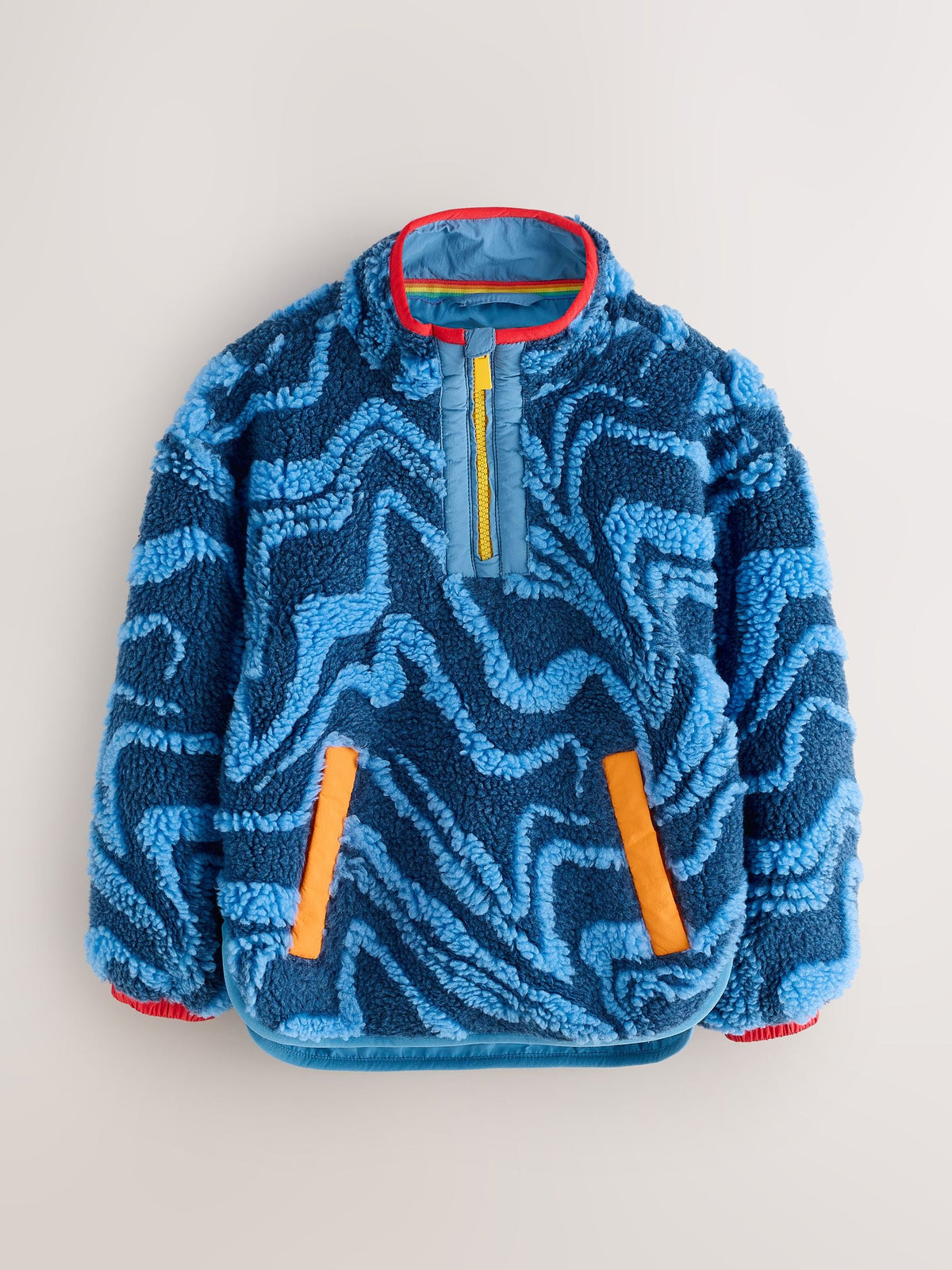 Little Bird Blue Waves Borg Fleece - image 1