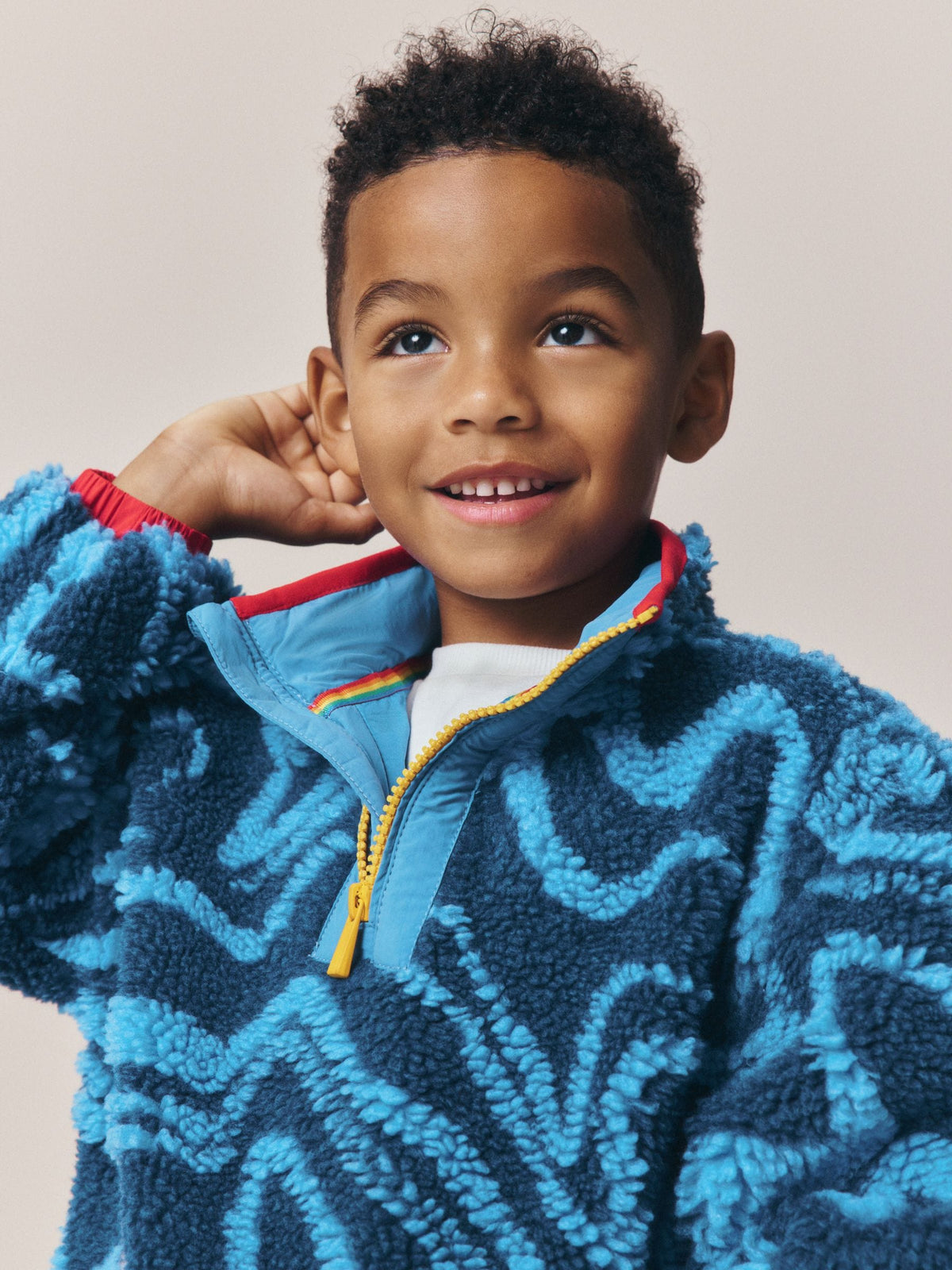 Little Bird Blue Waves Borg Fleece - image 6