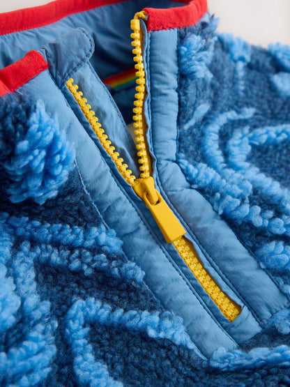 Little Bird Blue Waves Borg Fleece - image 8